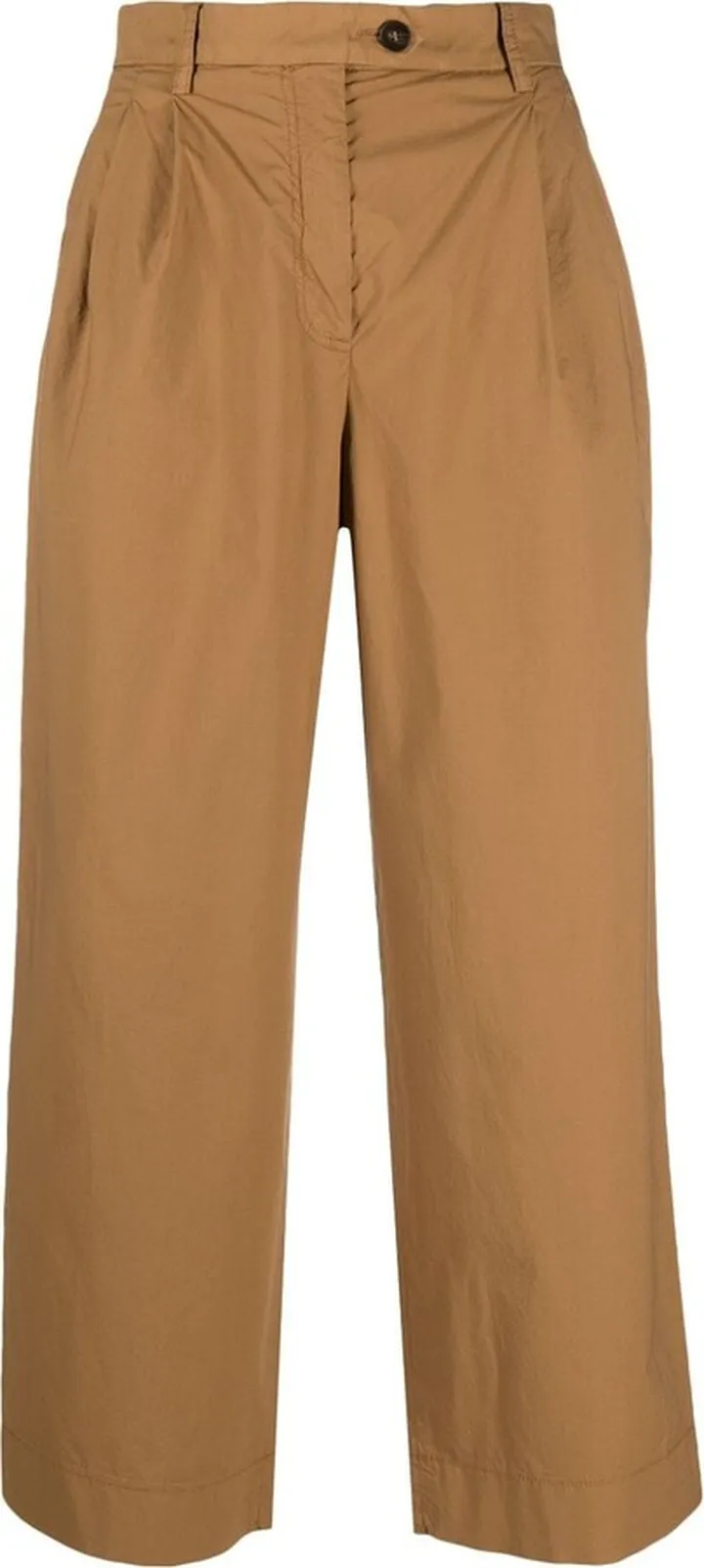 Straight-Leg Cotton Trousers