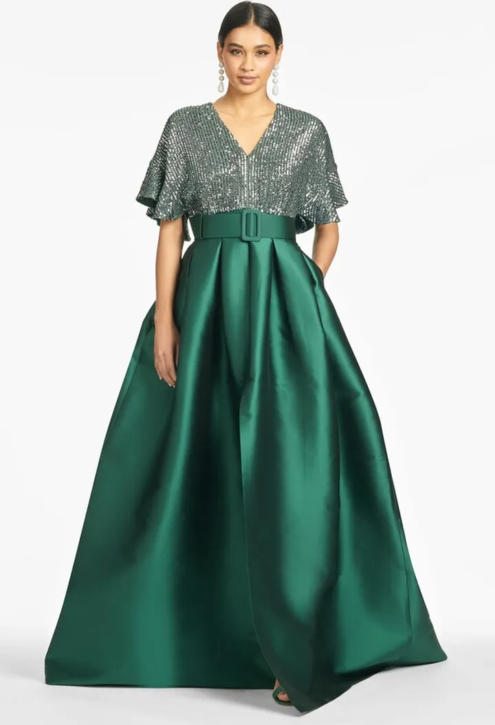 Simone Gown - Hunter Green - Final Sale