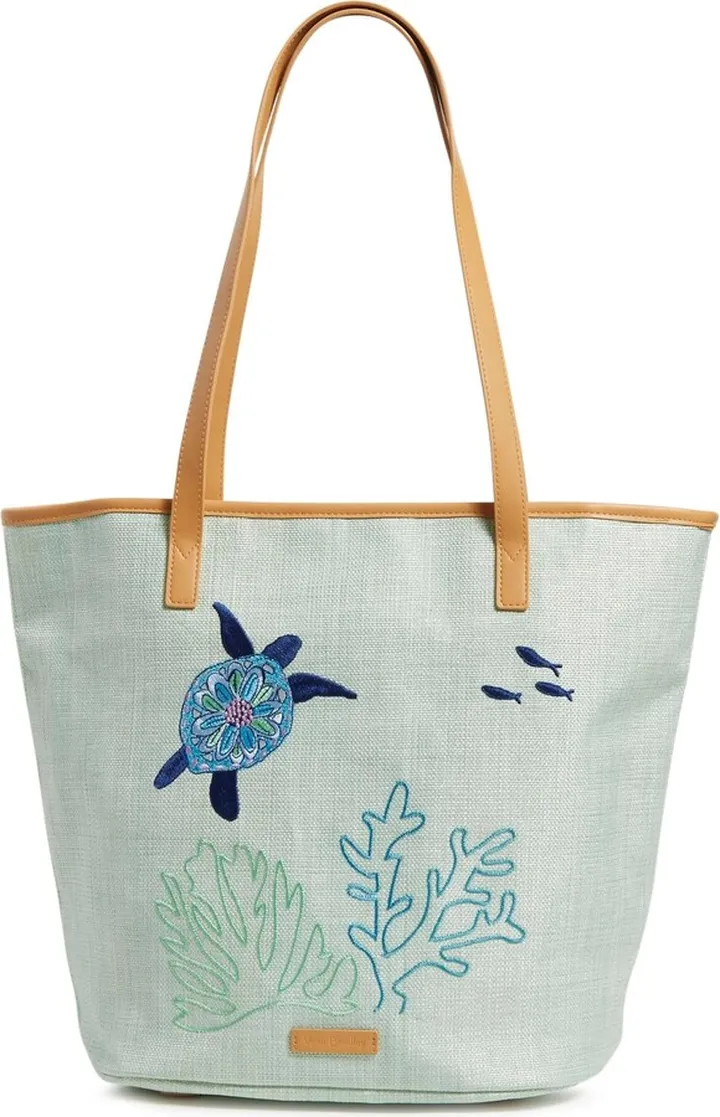 Straw Bucket Tote Bag