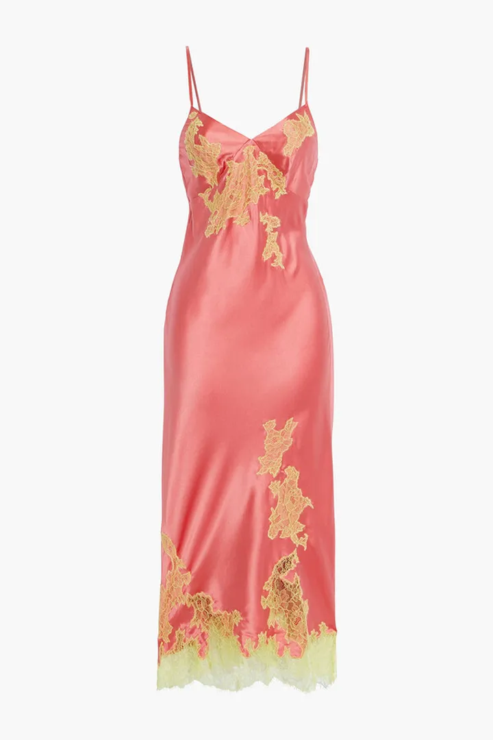 Christi lace-trimmed stretch-silk nightdress