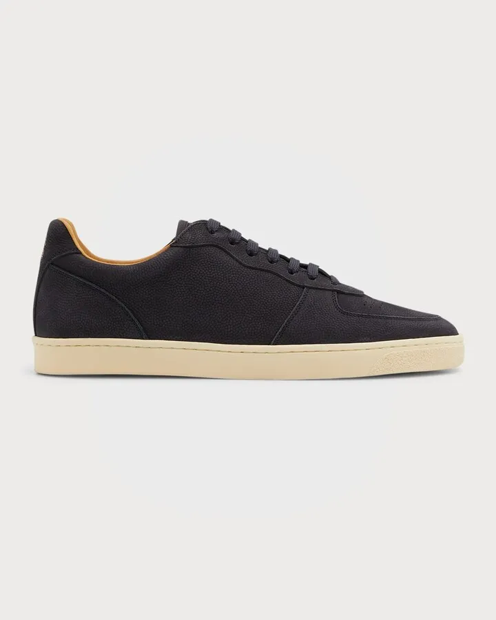 Men's Leather Low-Top Sneakers