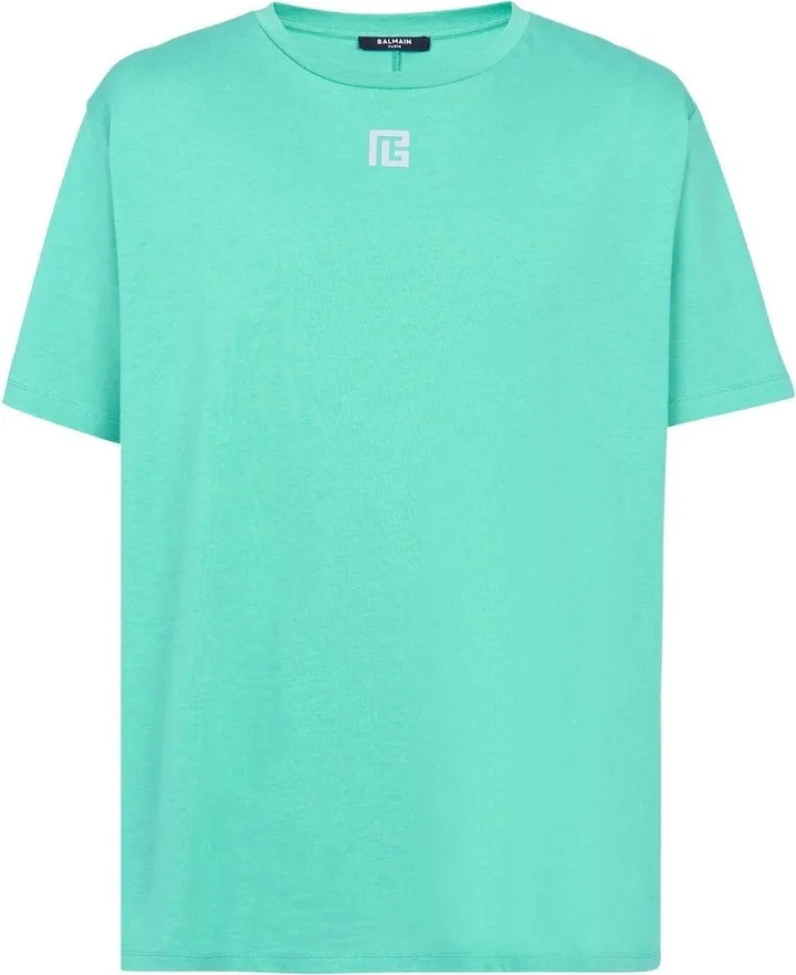 rear logo-print detail T-shirt