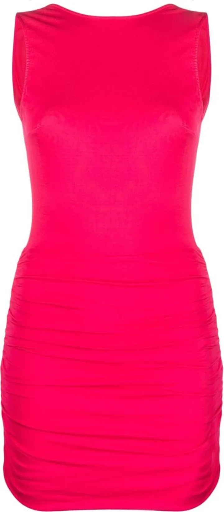 Ruched Open-Back Minidress