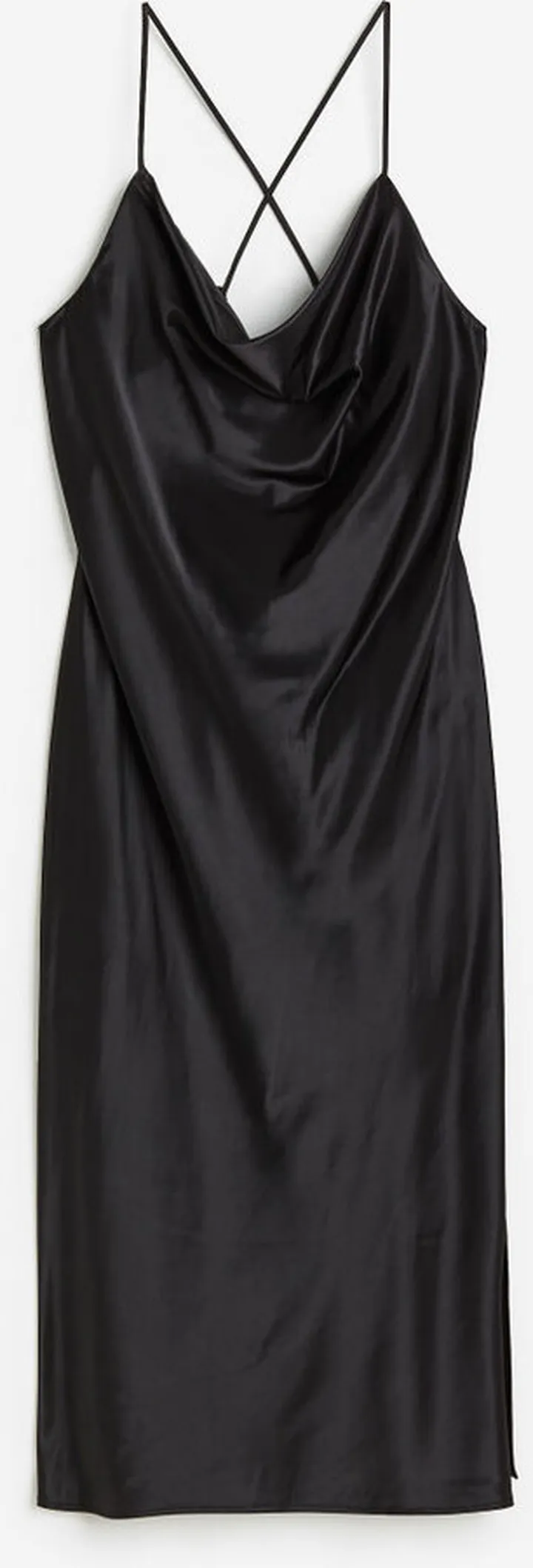 Curvy Fit Draped Satin Dress