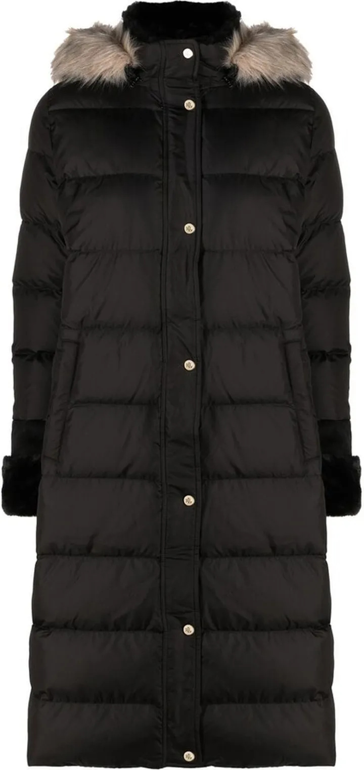 Trimmed-Hood Padded Coat