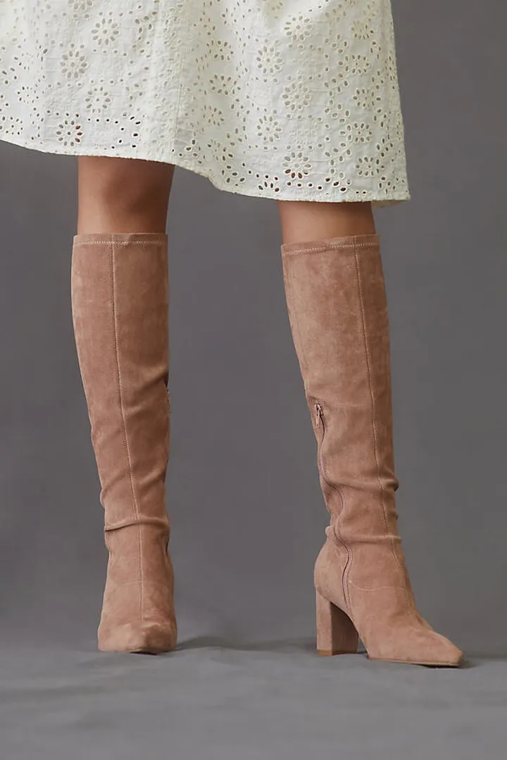 Silent D Comess Knee-High Boots Beige