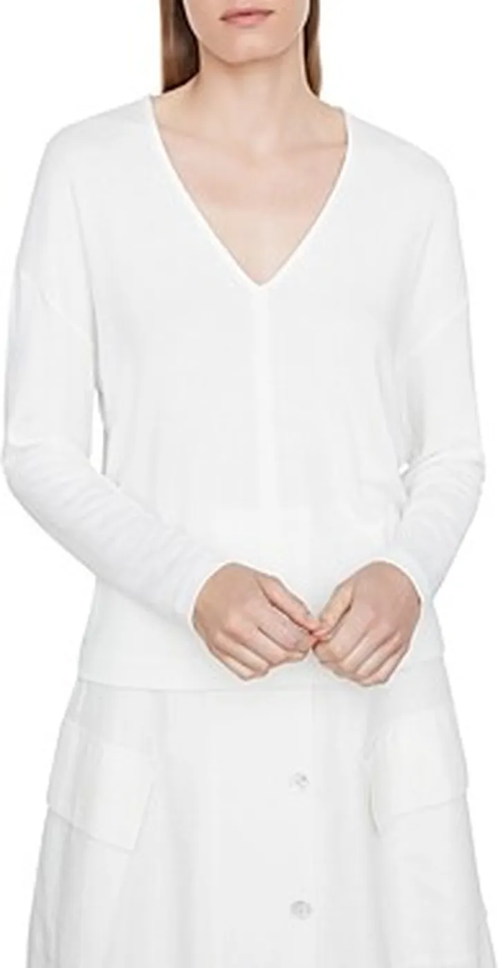 Vince Long Sleeve V Neck Top