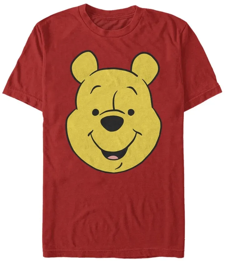 Fifth Sun Men's Winnie Pooh Big Face Short Sleeve Crew T-shirt