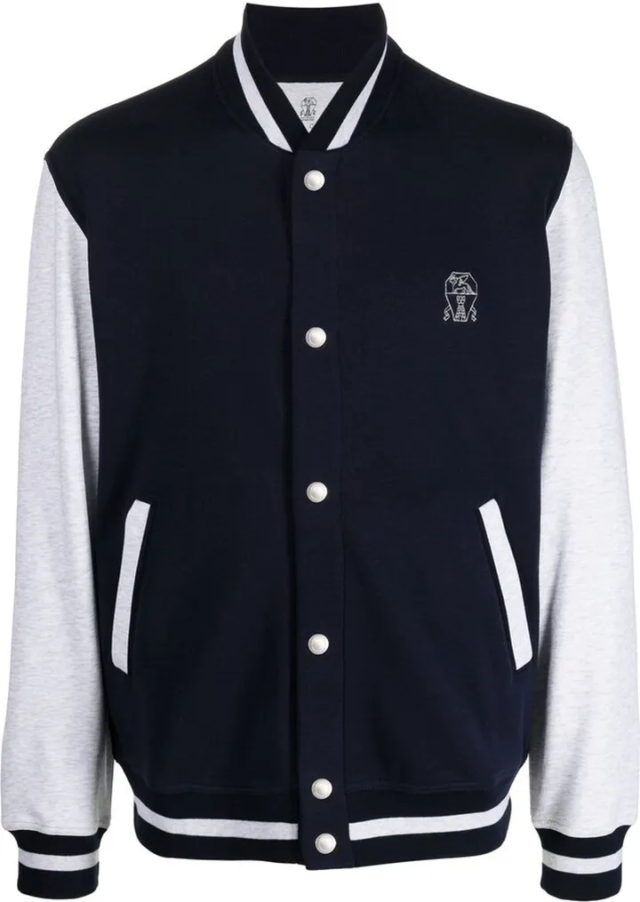 Two-Tone Varsity Bomber Jacket