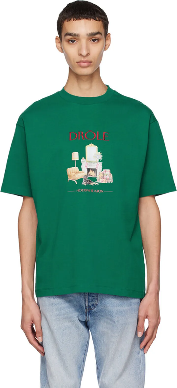 Drôle De Monsieur Green 'Le T-Shirt Holiday Season' T-Shirt