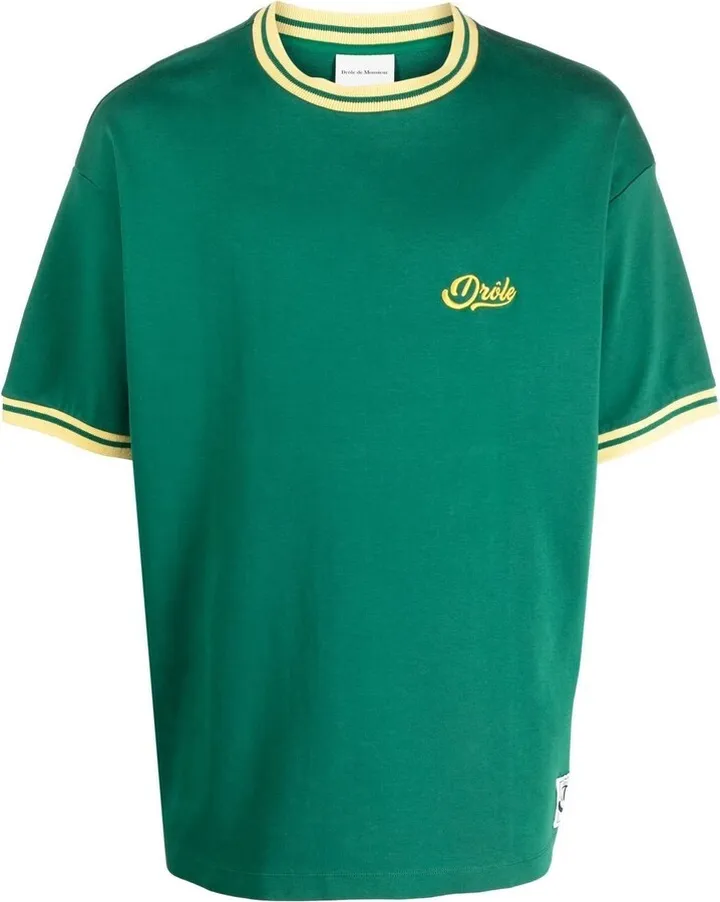 embroidered-logo crew neck T-shirt