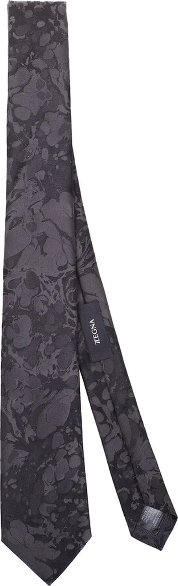 Gray patterned tie