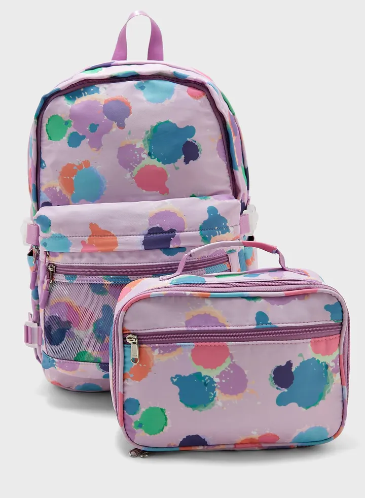 2 Piece Set Laptop Backpack And Lunch Bag