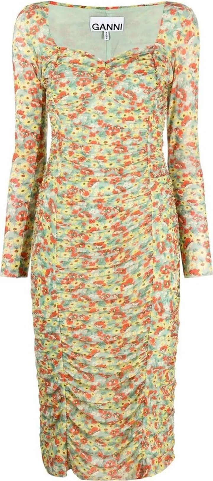 Floral-Print Midi Dress