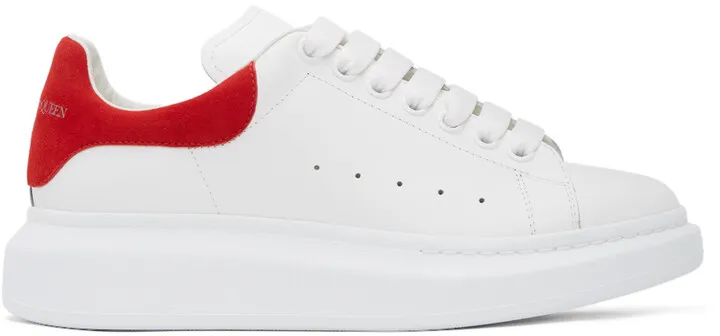 Alexander McQueen White & Red Oversized Sneakers