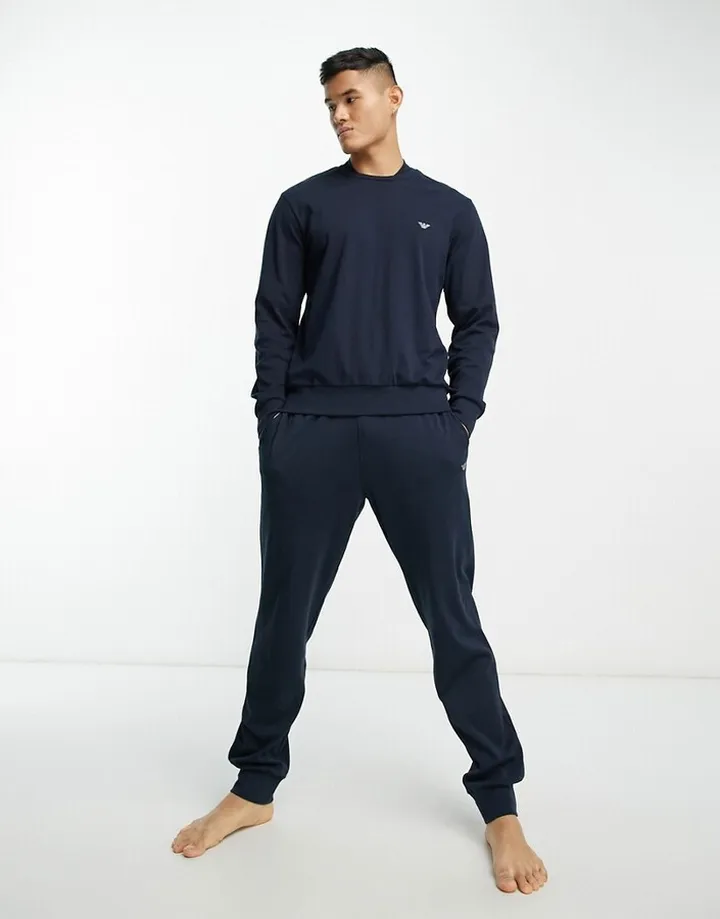 Emporio Armani Bodywear lounge set in navy