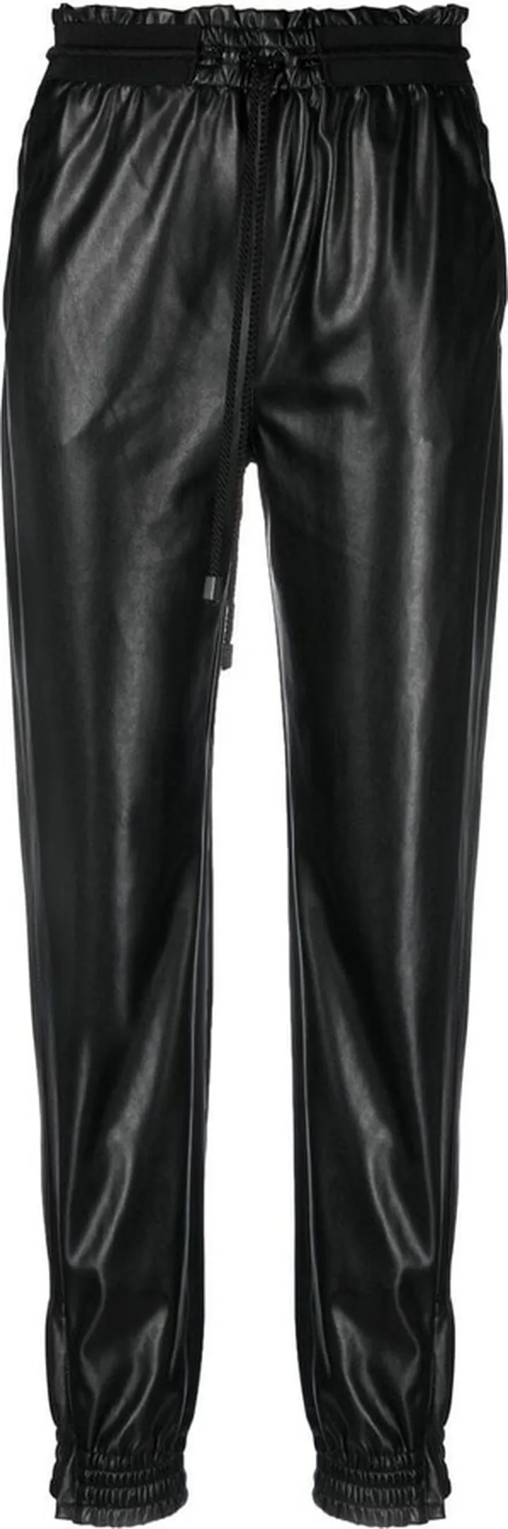 Drawstring Faux Leather Leggings