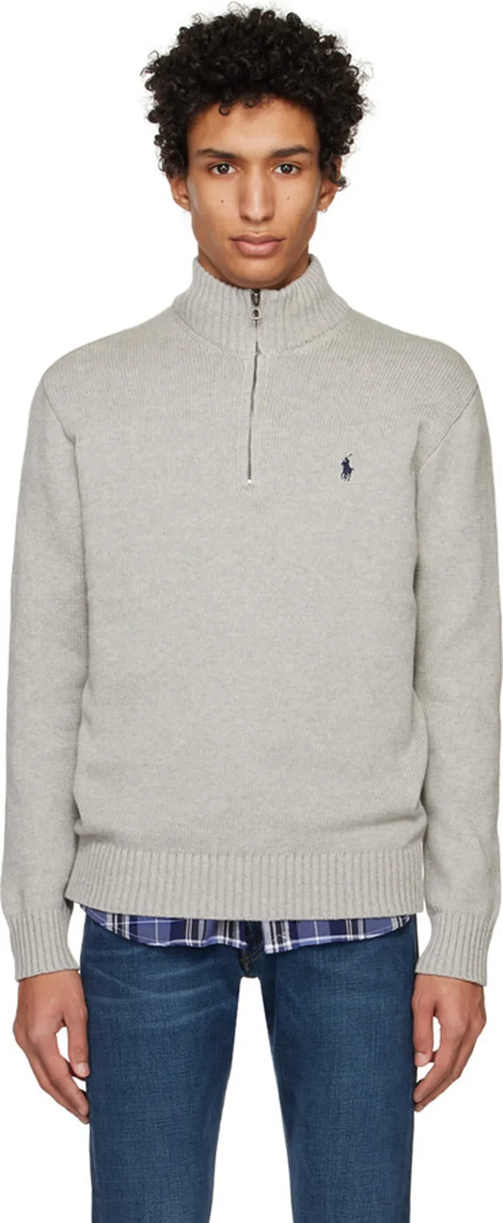 Polo Ralph Lauren Gray Half-Zip Sweater