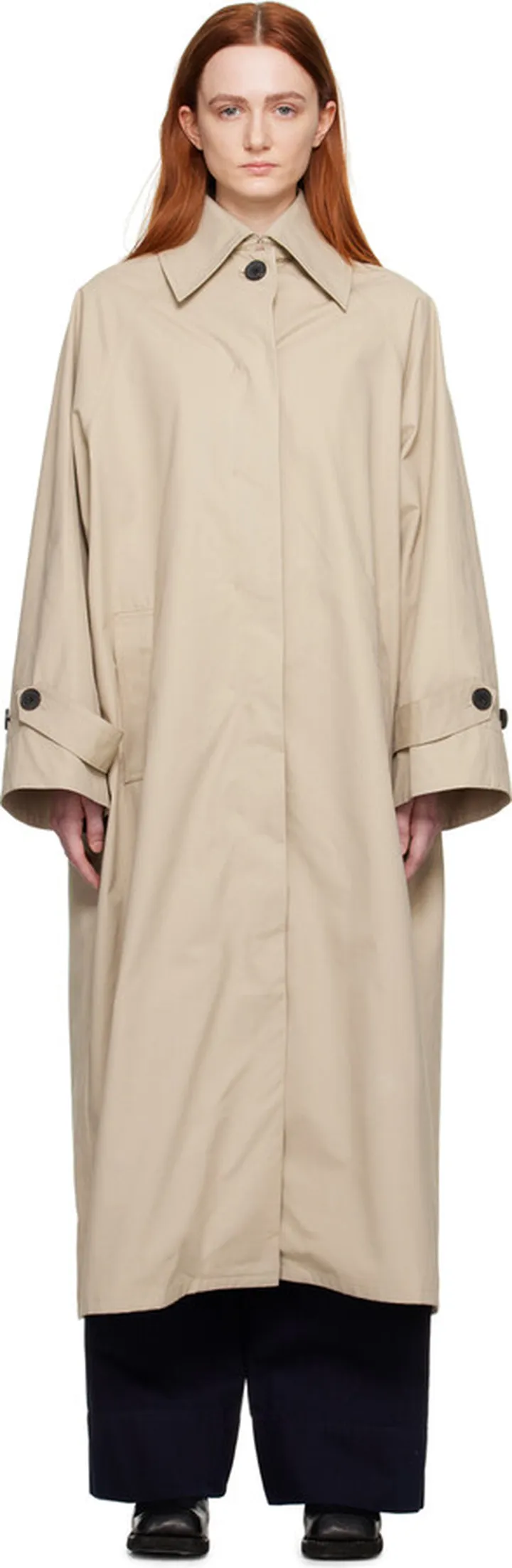 Mark Kenly Domino Tan Beige Caro Trench Coat