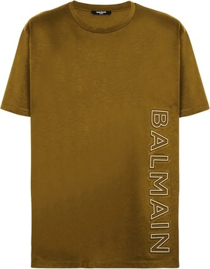 Eco-responsible cotton T-shirt with reflective Balmain logo