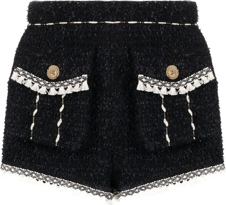 Frayed Tweed Shorts
