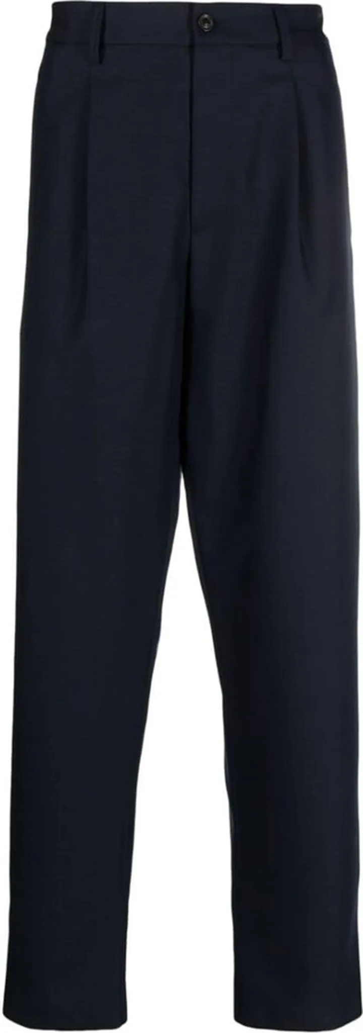 Pleat-Detail Tapered Trousers