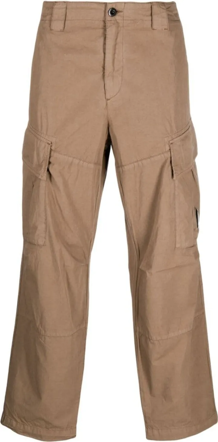 Multiple-Pocket Straight-Leg Trousers