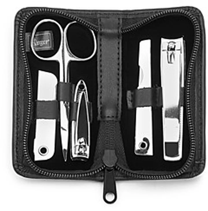 Royce New York Leather Mini Manicure Grooming Kit
