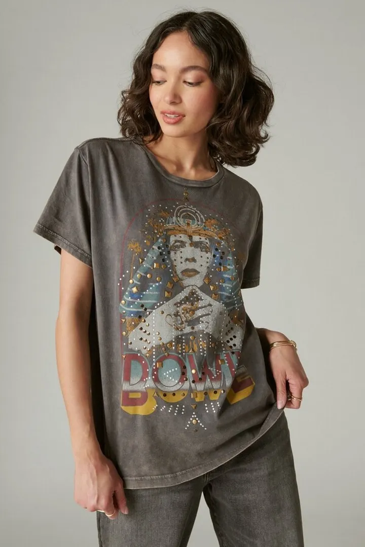Embellished Bowie Boyfriend Tee