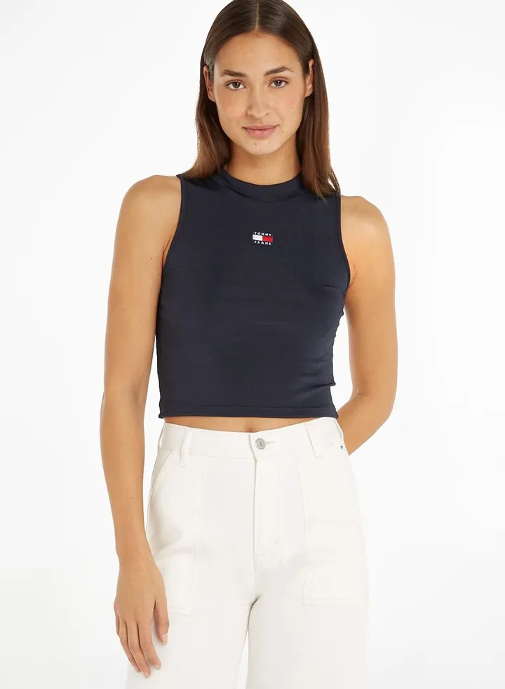 High Neck Knitted Tank Top