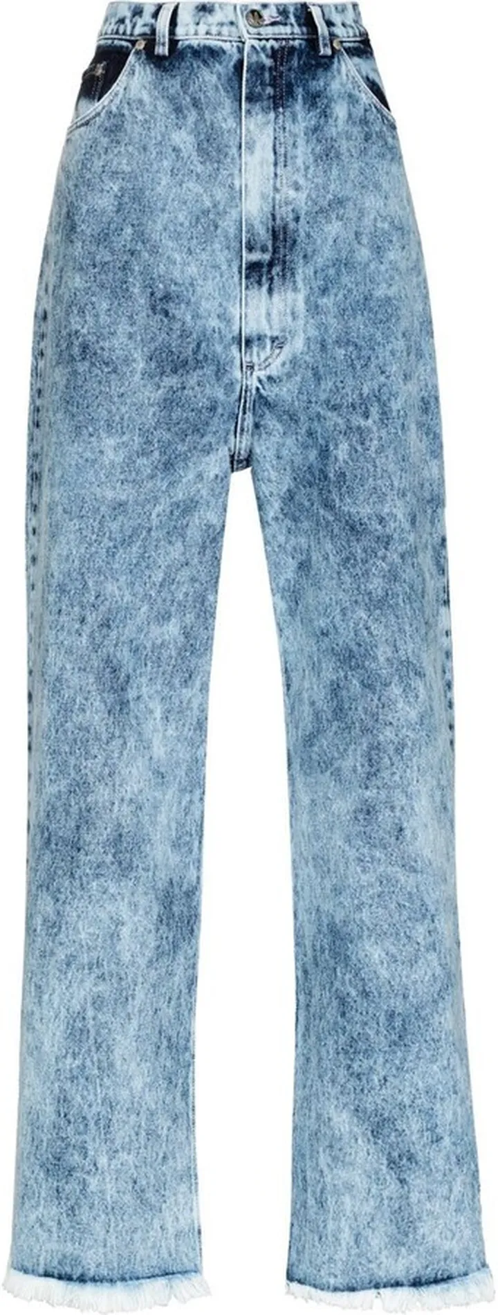 Acid-Wash Wide Leg Jeans