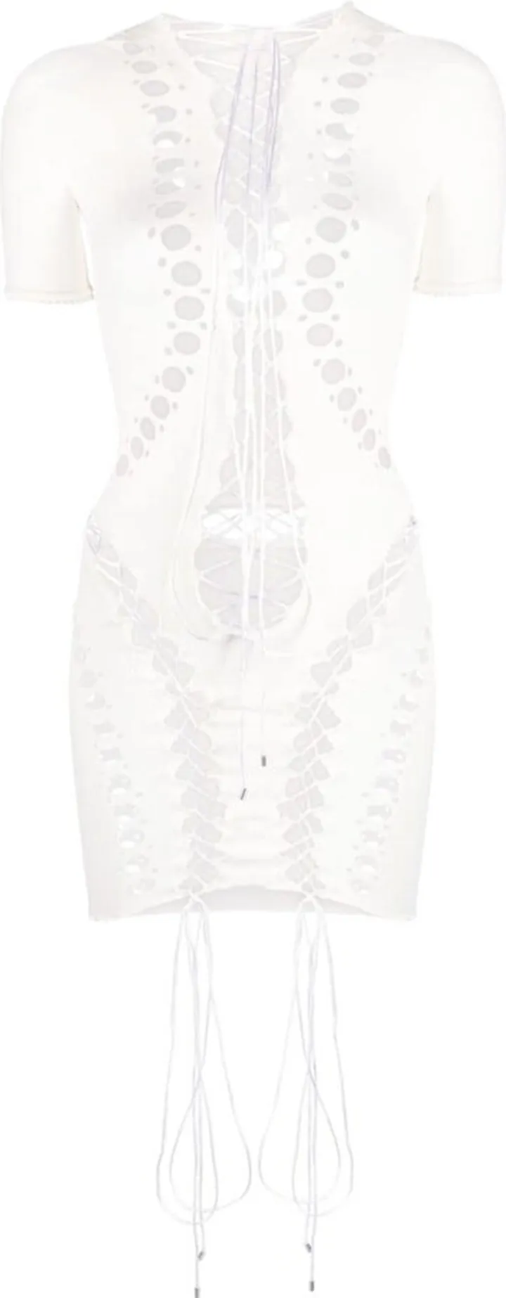 Cut-Out Lace-Up Mini Dress