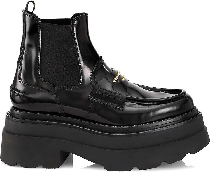 Carter Leather Platform Ankle Boots