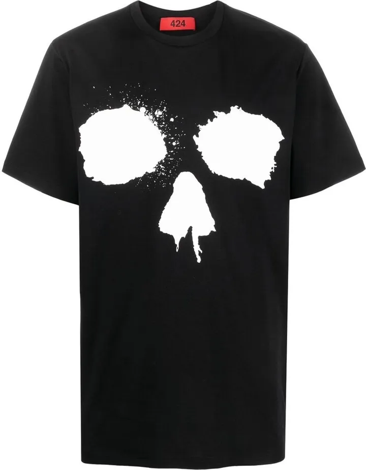 paint-splatter-face-print T-shirt