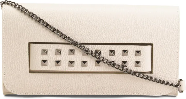 Made In Italy Leather Clutch Crossbody