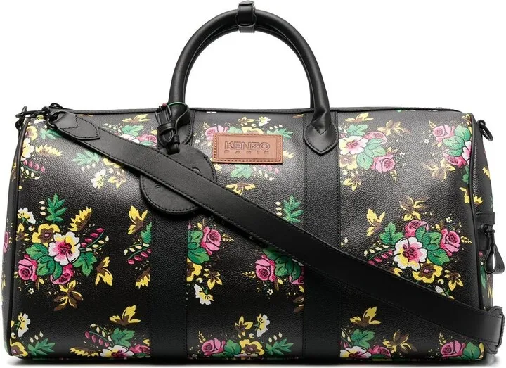 Courier Pop-Bouquet leather tote bag