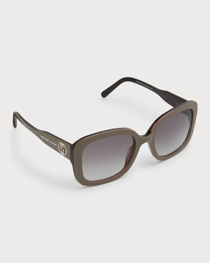 Monogram & Logo Square Acetate Sunglasses