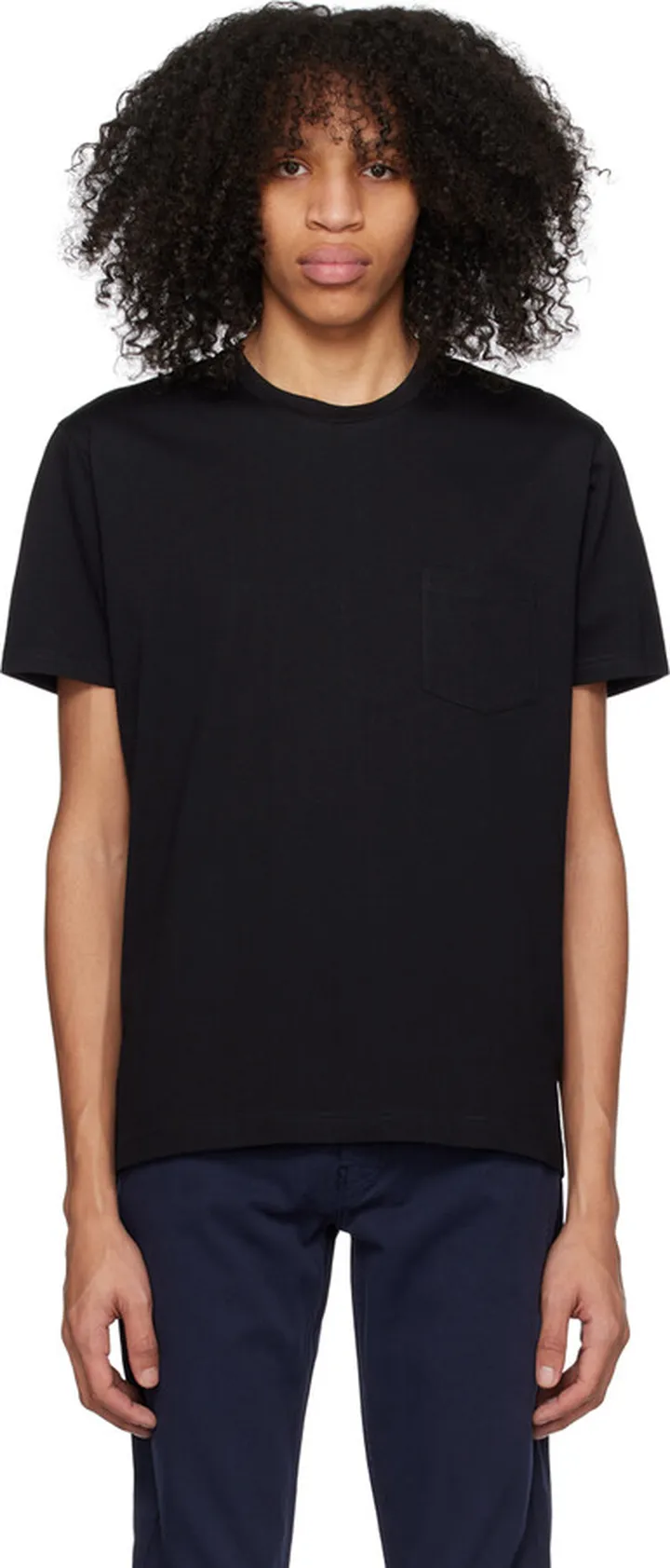 Sunspel Black Riviera T-Shirt
