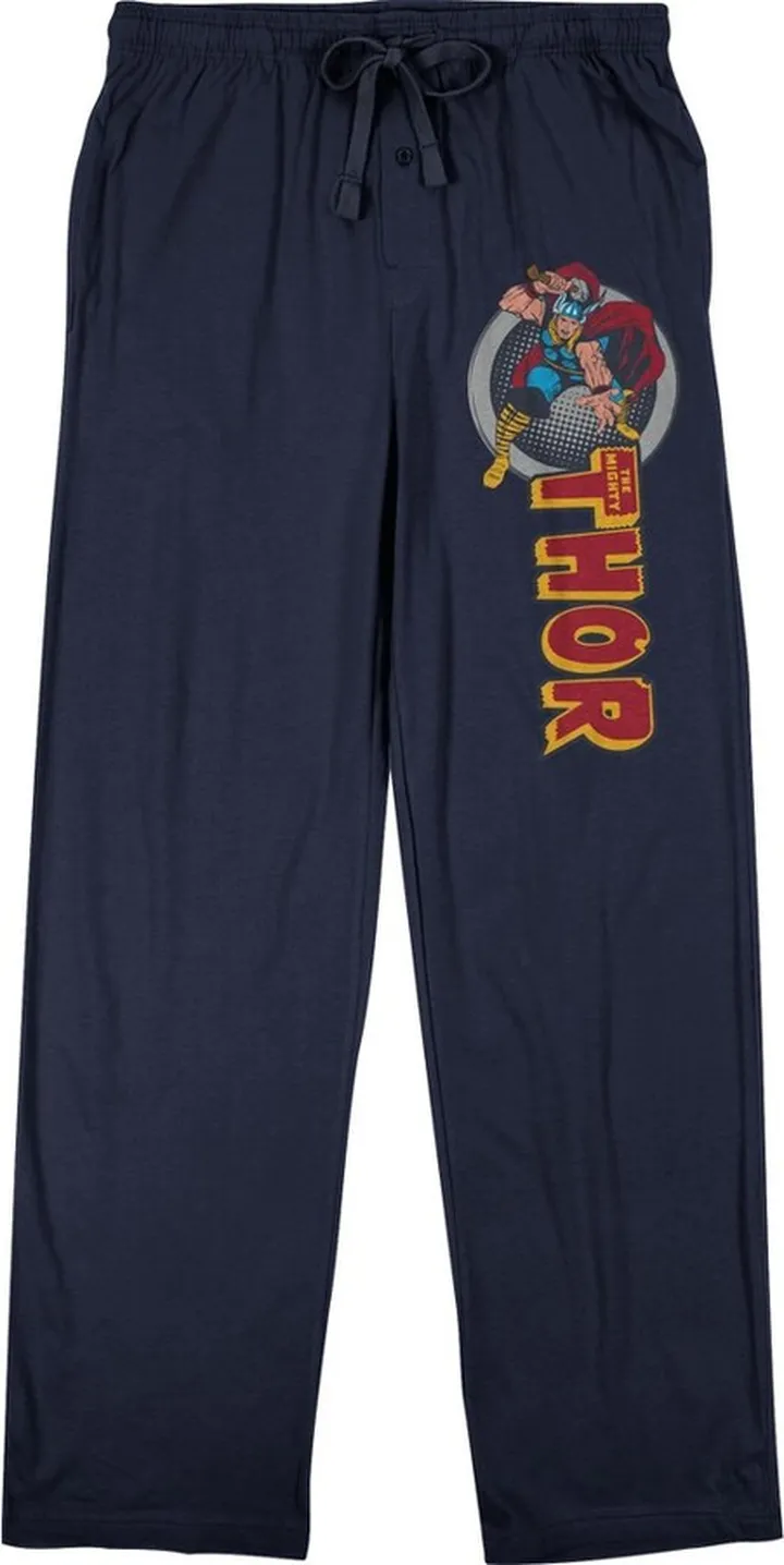 Marvel Comics Presents Thor Men's Navy Sleep Pajama Pants