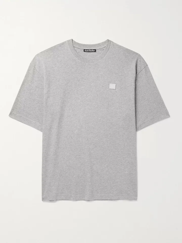 Exford Oversized Logo-Appliquéd Mélange Cotton-Jersey T-Shirt