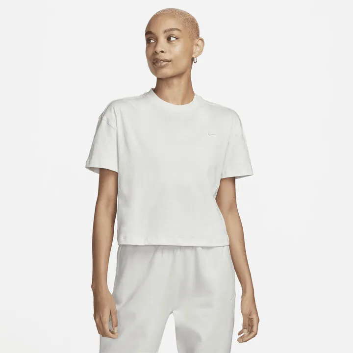 Nike Women's Solo Swoosh T-Shirt in Grey