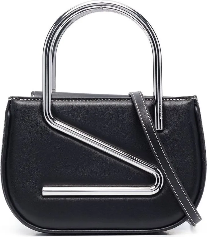 Moon leather tote bag