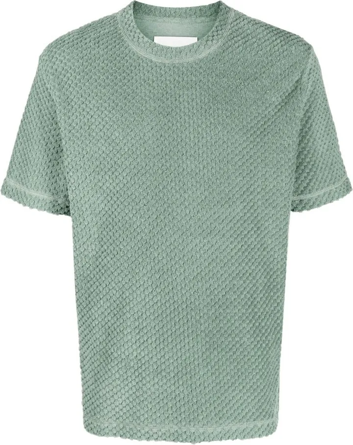 textured drop-shoulder T-shirt