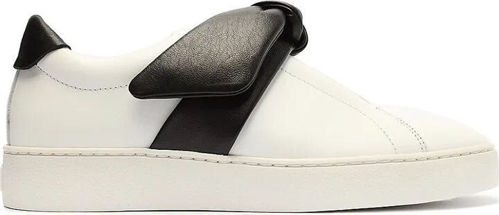 Asymmetric Clarita Leather Slip-On Sneakers