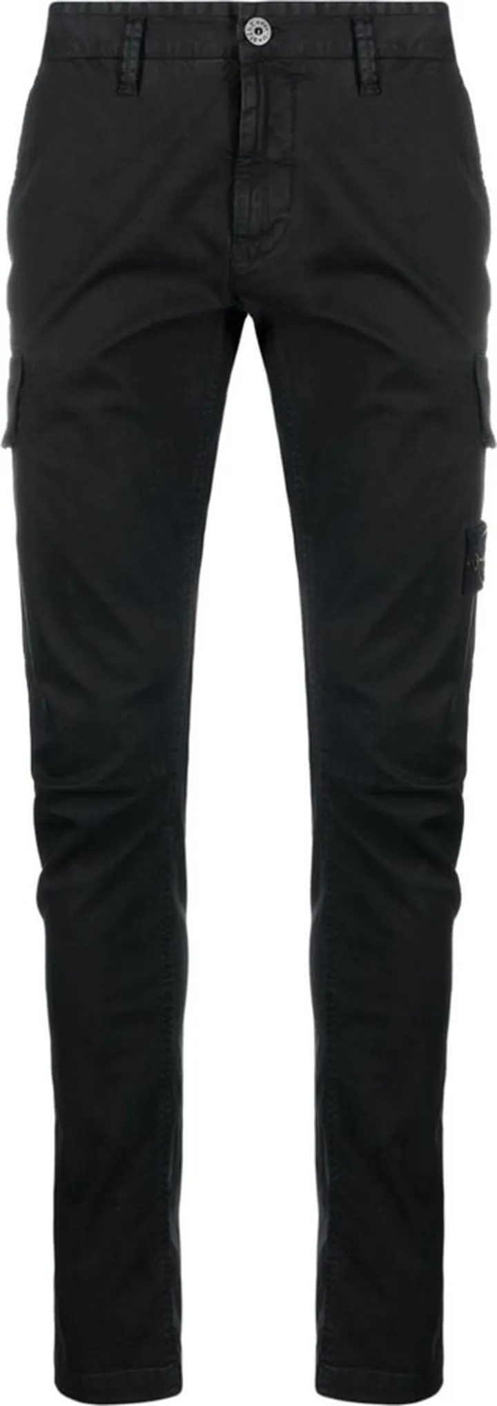 Stretch-Cotton Tapered-Leg Trousers