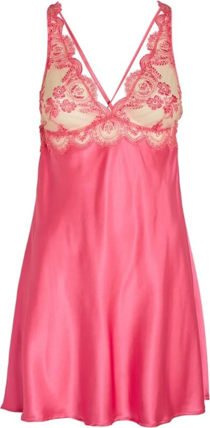 I.D. Sarrieri Silk Lace-Trim Chemise