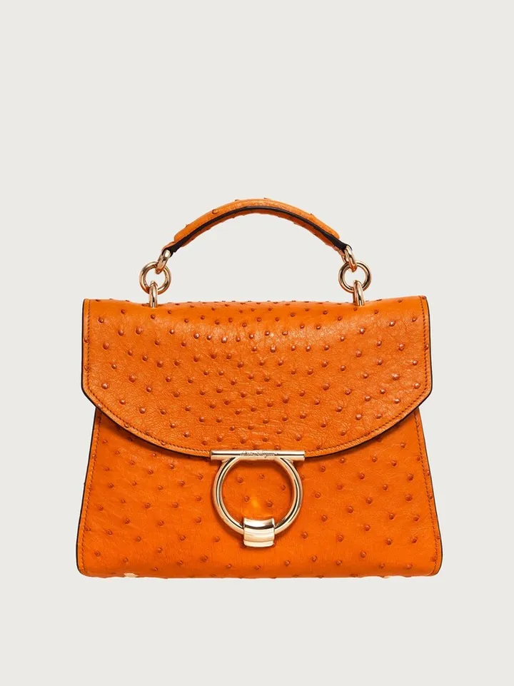 Ferragamo Women Gancini top handle Orange