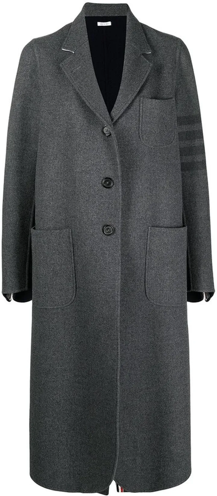 Notched-Lapel Single-Breasted Coat