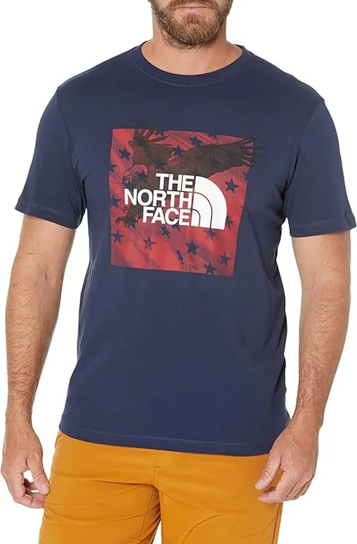 The North Face Short Sleeve Americana Tee (Summit Navy) Men's Clothing