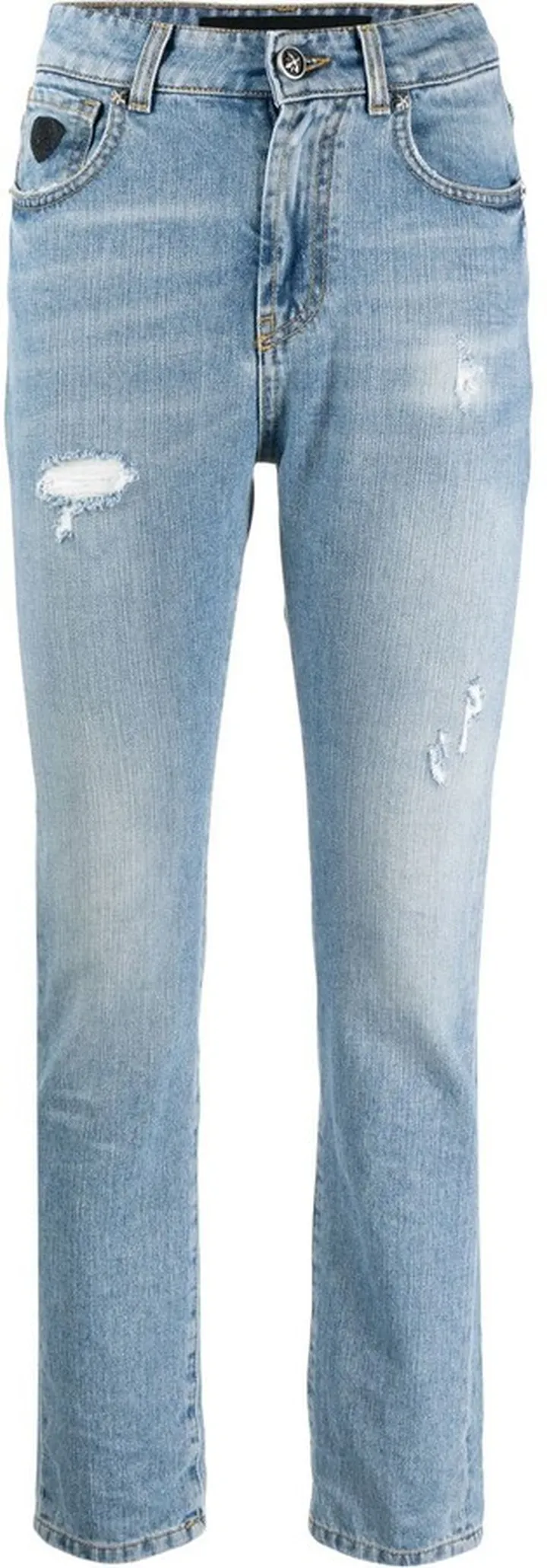 Logo-Patch Detail Jeans